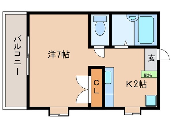 ハイネス枝光Ａ棟の物件間取画像